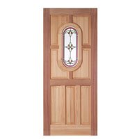 Unstained hardwood external mortise/tenon door wit