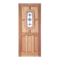 Unstained hardwood external mortise/tenon door wit