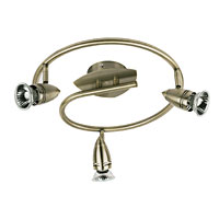 Adjustable Spotlight 3 Light Spiral Antique Bronze