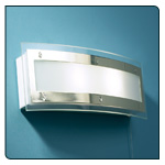 Stainless Steel Curved wall light. Available in two sizes