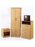 The Alaska Bedroom Set is awonderful bedroom set with a light and appealingbeech veneer finish