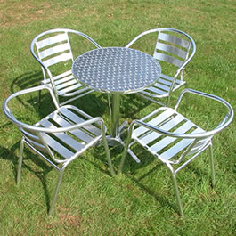 The bistro or cafe furniture set has become increasingly popular with pubs & restaurants throughout