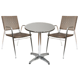 This bistro or cafe furniture set has become increasingly popular with cafe`s 