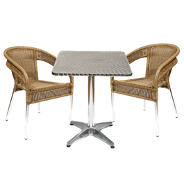 This bistro or cafe furniture set has become increasingly popular with cafe`s 