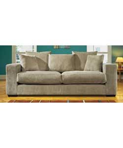 Snuggle into the Amy with super-soft velvet cord fabric, deep filled cushions, clean lines and