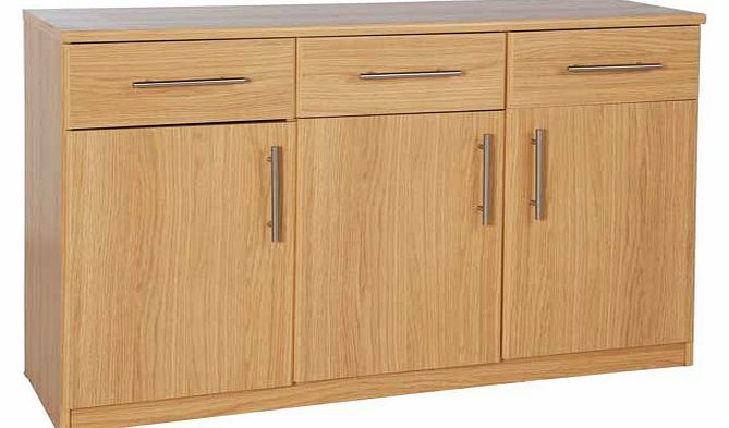 Unbranded Anderson 3 Door and 3 Drawer Sideboard - Oak