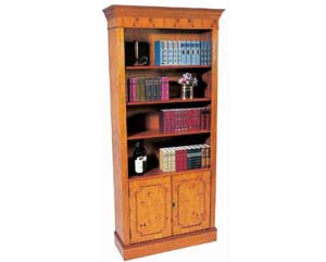 Antique open cupboard bookcase