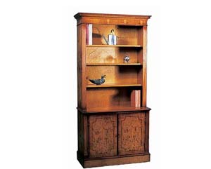 Antique replica bookcase with deep c/board