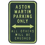 This parking sign is made from heavy gauge metal w