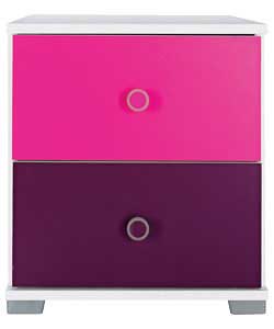 Unbranded Bailee Girl 2 Door Bedside Chest - Pink/Purple