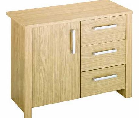 Unbranded Bailey 1 Door 3 Drawer Sideboard - Oak Effect