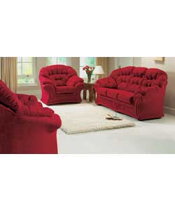 This traditional three piece suite contains a large sofa and two chairs. The Banbury has elegantly c