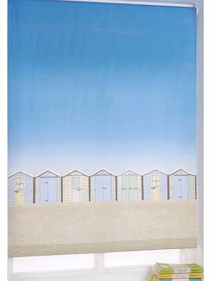 Unbranded Beach Hut 3ft Roller Blind - Multicoloured