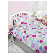 Unbranded Bedcrest Printed Girls Spot Duvet Set Single