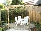 Unbranded Circular Pergola: Diameter 4m, poles 2.1m