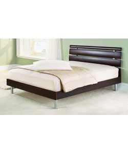 Copenhagen Chocolate Double Bed with Deluxe Mattress