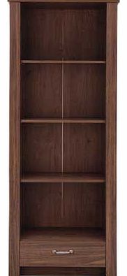 Unbranded Dalton 1 Drawer Bookcase - Dark Walnut Effect