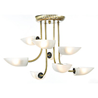 Unbranded DIIL10102 - 8 Light Antique Brass Ceiling Light