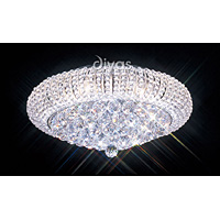 Unbranded DIIL30002 - 6 Light Crystal and Chrome Semi Flush Light