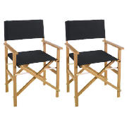 Unbranded Directors Chair FSC 2 Pack, Black