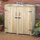 Unbranded Double Wooden Wheelie Bin Tidy