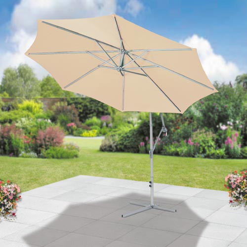 Unbranded Ecru Giant 10ft Hanging Parasol - Ecru