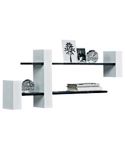 Unbranded Extendable Black and White Shelf Unit