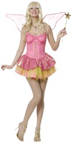 Costume includes dress and wings.