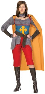 Includes corset, cape, capri pants, chainmail neckpiece, belt and gauntlets.