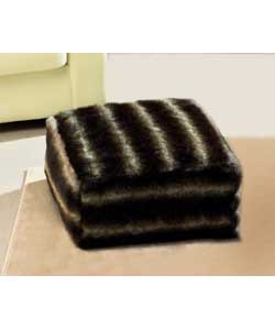 Faux Fur Beanslab Cover - Husky Brown/Black