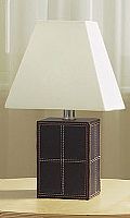 Faux Leather Table Lamp