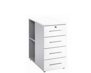 Unbranded Flatline white desk high pedestal