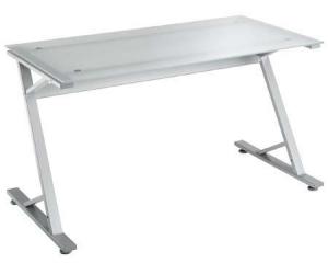 Unbranded Flatline white glass Z frame desk