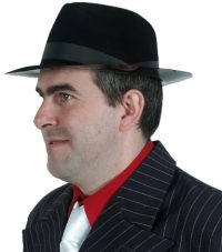 Great value flock gangster hat in black for fancy dress