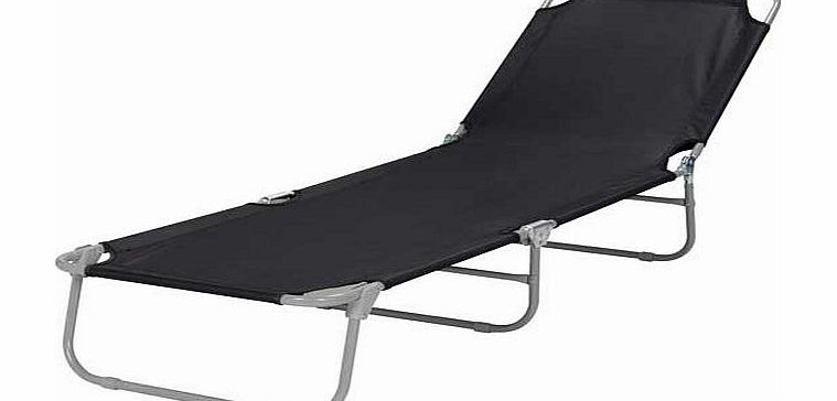 Unbranded Folding Sun Lounger - Black