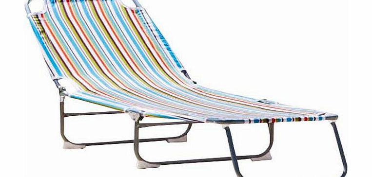 Unbranded Folding Sunbed - Striped