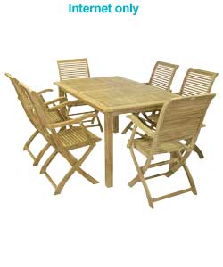 Unbranded FSC Hamilton Rectangular 7 Piece Set