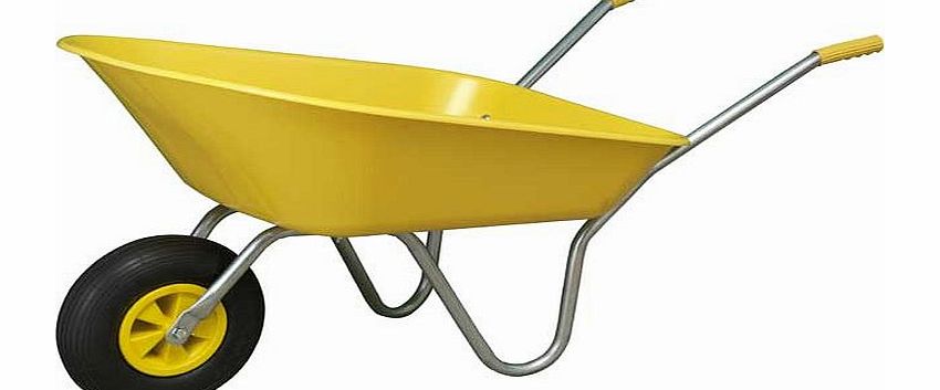 Unbranded Full Box Flatpacked Wheelbarrow - Yellow