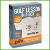 A parody golf lesson T-shirt with 10 tees & 2 ball