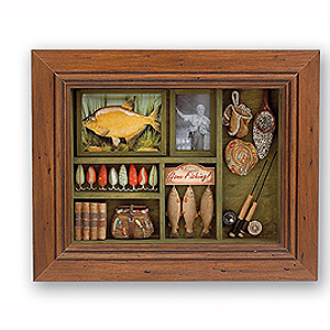 Unbranded Gone Fishing Shadow Box