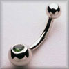 Green Dermatoid Garnet Set 6mm Bead Platinum Bellybar