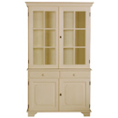 Gustavian cream painted glazed bookcase furniture