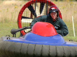 Driving a hovercraft is like driving a car with four flat tyres on ice!