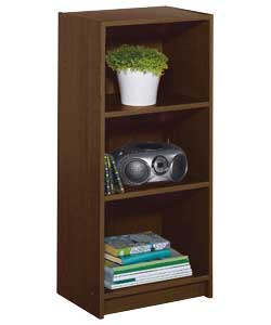 Unbranded Half Width Small Extra Deep Walnut Effect Bookcase