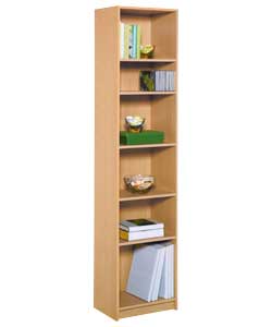 Unbranded Half Width Tall Extra Deep Beech Effect Bookcase