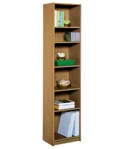 Unbranded Half Width Tall Extra Deep Oak Effect Bookcase