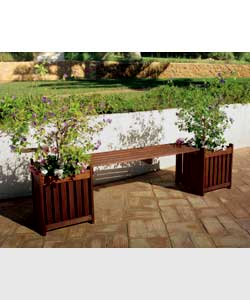 Hardwood Planter Bench