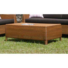 The Havana Range of synthetic rattan outdoor furniture is made using a sturdy aluminium frame