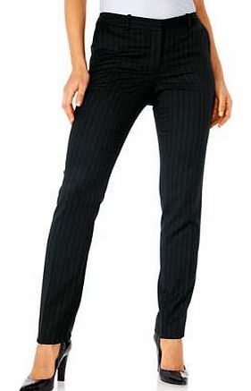 Straight cut tailored trousers with 2 side and 2 back pockets and belt loops. Heine Trouser Features: Washable 70% Polyester, 28% Viscose, 2% Elastane Short inside leg approx. 75 cm (30 ins) Regular inside leg approx. 81 cm (32 ins) Belt not included