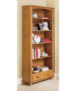 Hertford Pine Bookcase and Drawer